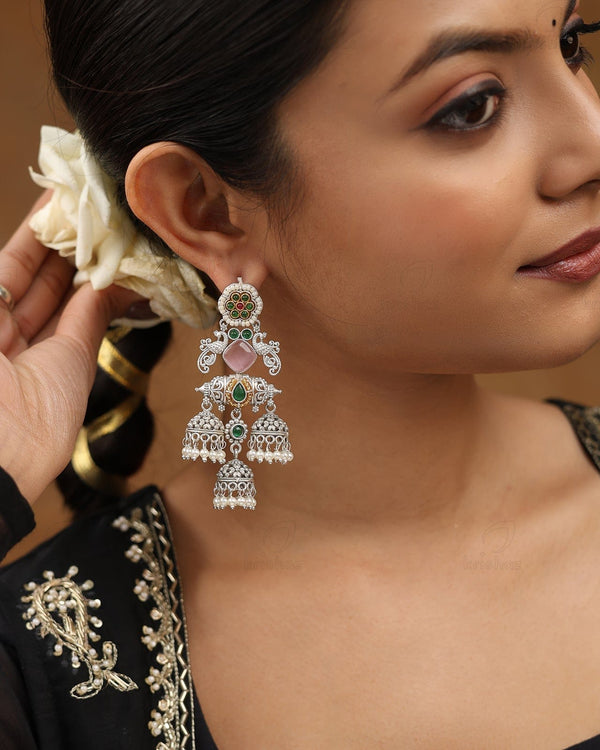 Noor-e-Gul Heritage Jhumka Earrings