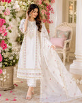 White Kurta Set with Dupatta for Women