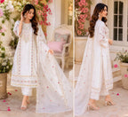 White Kurta Set with Dupatta for Women