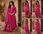 Magenta Kurta Set with Dupatta for Women